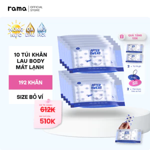 MUA 10 TẶNG 4 QUÀ - Khăn khử mùi cơ thể mát lạnh RAMA After Sweat