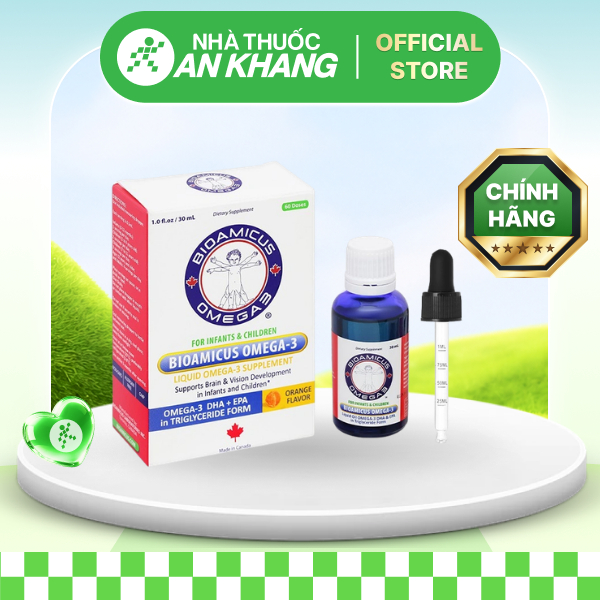 Dầu cá BioAmicus Omega-3 hỗ trợ phát triển não bộ và thị giác lọ 30ml [Nhà Thuốc An Khang - Chính Hãng 100%]