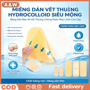 Miếng dán vết thương Hydrocolloid siêu mỏng Băng dán bảo vệ vết thương chống nước mau lành cao cấp
