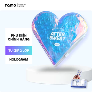 RAMA Túi đựng mỹ phẩm mini hình trái tim 2 lớp, lót Bubble chống sốc - Phụ kiện chính hãng