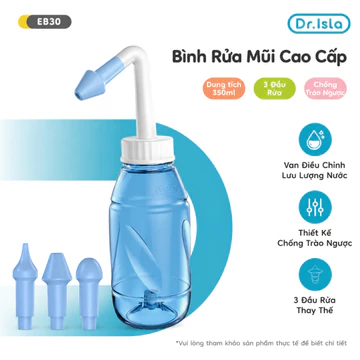 Dr.isla Bình Rửa Mũi Water Pulse xịt rửa mũi giúp làm sạch khoang mũi loại người lớn và trẻ em YT330