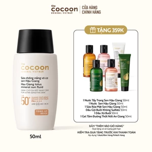 Sữa Chống Nắng Vô Cơ Sen Hậu Giang - Tone up Beige Cocoon 50ml