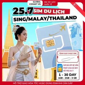 Sim Du Lịch SINGAPORE - MALAYSIA - THÁI LAN [1 - 30 Ngày] 4G/ 5G Tốc Độ Cao Và Ổn Định