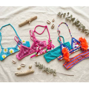 Lẻ áo, lẻ quần bikini đi biển cho bé siêu xinh, vải co giãn tốt hàng VNXK