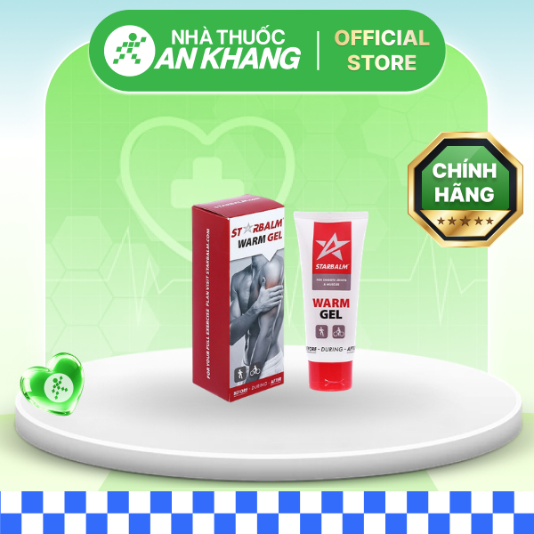Starbalm Warm Gel giúp làm nóng cơ, tăng tuần hoàn, giảm đau cơ tuýp 100ml