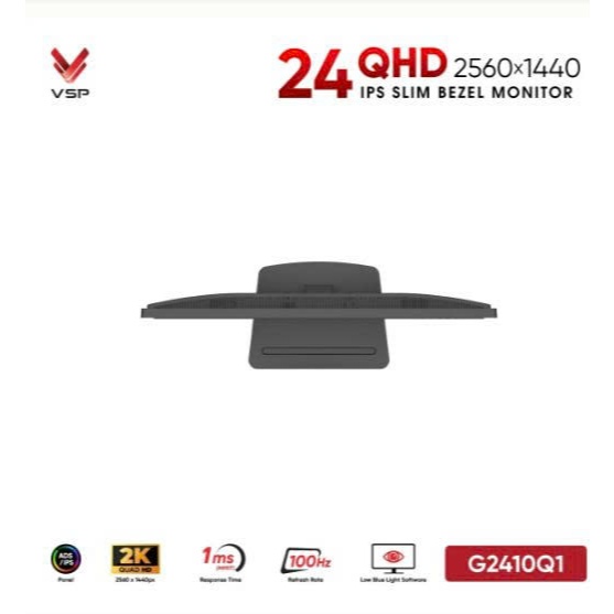 Màn Hình 2K VSP G2410Q1 (24inch / 2K QHD / IPS / 100Hz / 1ms / Tích hợp Loa Kép| HDMI|DP |BẢO HÀNH 3 NĂM | BigBuy360 - bigbuy360.vn