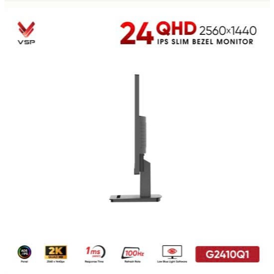 Màn Hình 2K VSP G2410Q1 (24inch / 2K QHD / IPS / 100Hz / 1ms / Tích hợp Loa Kép| HDMI|DP |BẢO HÀNH 3 NĂM | BigBuy360 - bigbuy360.vn