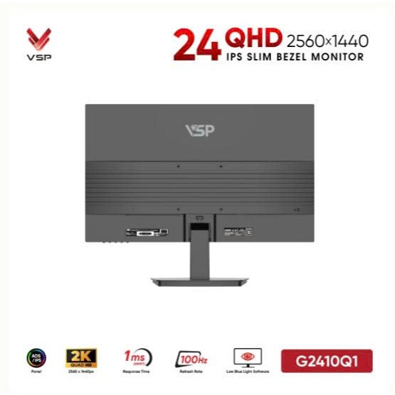 Màn Hình 2K VSP G2410Q1 (24inch / 2K QHD / IPS / 100Hz / 1ms / Tích hợp Loa Kép| HDMI|DP |BẢO HÀNH 3 NĂM | BigBuy360 - bigbuy360.vn