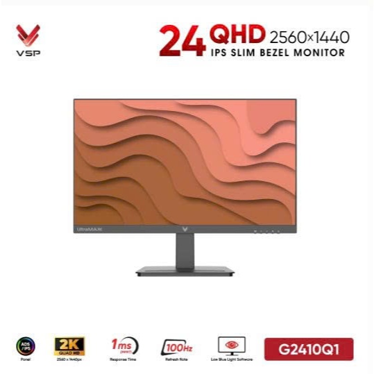 Màn Hình 2K VSP G2410Q1 (24inch / 2K QHD / IPS / 100Hz / 1ms / Tích hợp Loa Kép| HDMI|DP |BẢO HÀNH 3 NĂM | BigBuy360 - bigbuy360.vn