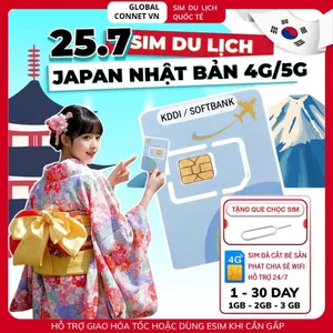Sim Du Lịch NHẬT BẢN [1 - 30 Ngày] 4G/ 5G Tốc Độ Cao Và Ổn Định - Tặng Kèm Cây Chọc Sim"