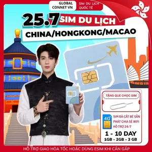 Sim Du Lịch TRUNG QUỐC - HỒNG KÔNG - MACAO [1 - 10 Ngày] 4G/ 5G Tốc Độ Cao Và Ổn Định