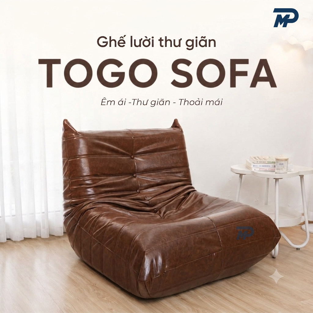 Ghế Minh Phát Sofa TOGO Béo Lười Thư Giãn TOGO Da PU Cao Cấp MP Decor Phòng Độc Đáo Sang Trọng 36 Tháng Bảo Hành