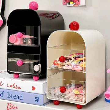 Kệ Mỹ Phẩm Mini 2 Tầng – Đựng Son, Kem Dưỡng, Nước Hoa Cực Xinh