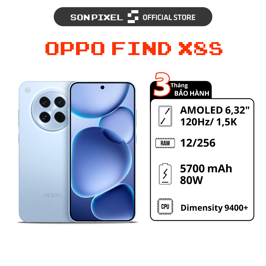 OPPO Find X8s, Chip MediaTek Dimensity 9400+, Pin 5700 mAh, Camera Đỉnh Cao. SonPixel | BigBuy360 - bigbuy360.vn