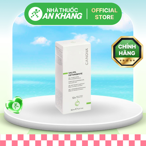 Gel rửa mặt Canova Salipil Detergente-Purifying Cleansing làm sạch, dưỡng ẩm 150ml [Nhà Thuốc An Khang -Chính Hãng 100%]