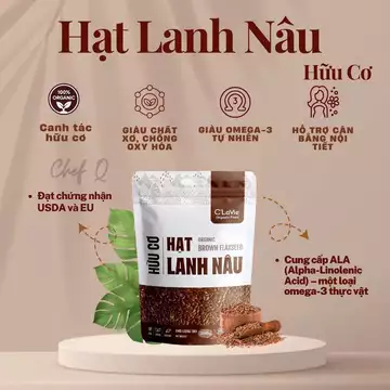 Hạt Lanh Hữu Cơ C'lavie 200g – Dinh Dưỡng Thực Dưỡng, Hạt Làm Bánh, Làm Sữa, Ăn Dặm