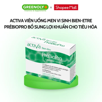Viên uống men vi sinh đường ruột 12 tỉ lợi khuẩn ACTIVA PREBIOPRO - Hộp 30 viên