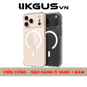 Ốp Lưng likgusVn Magnetic Siêu Mỏng Không Ố Vàng Hỗ Trợ Sạc Không Dây Cho IP 12-13-14-15-16-17Promax