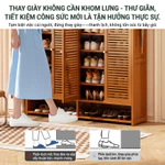 Tủ giày gỗ tự nhiên thông thoáng chống bụi Phong Cách Tối Giản Tiết Kiệm Diện Tích tủ giày 2 3 4 cửa — ảnh 6