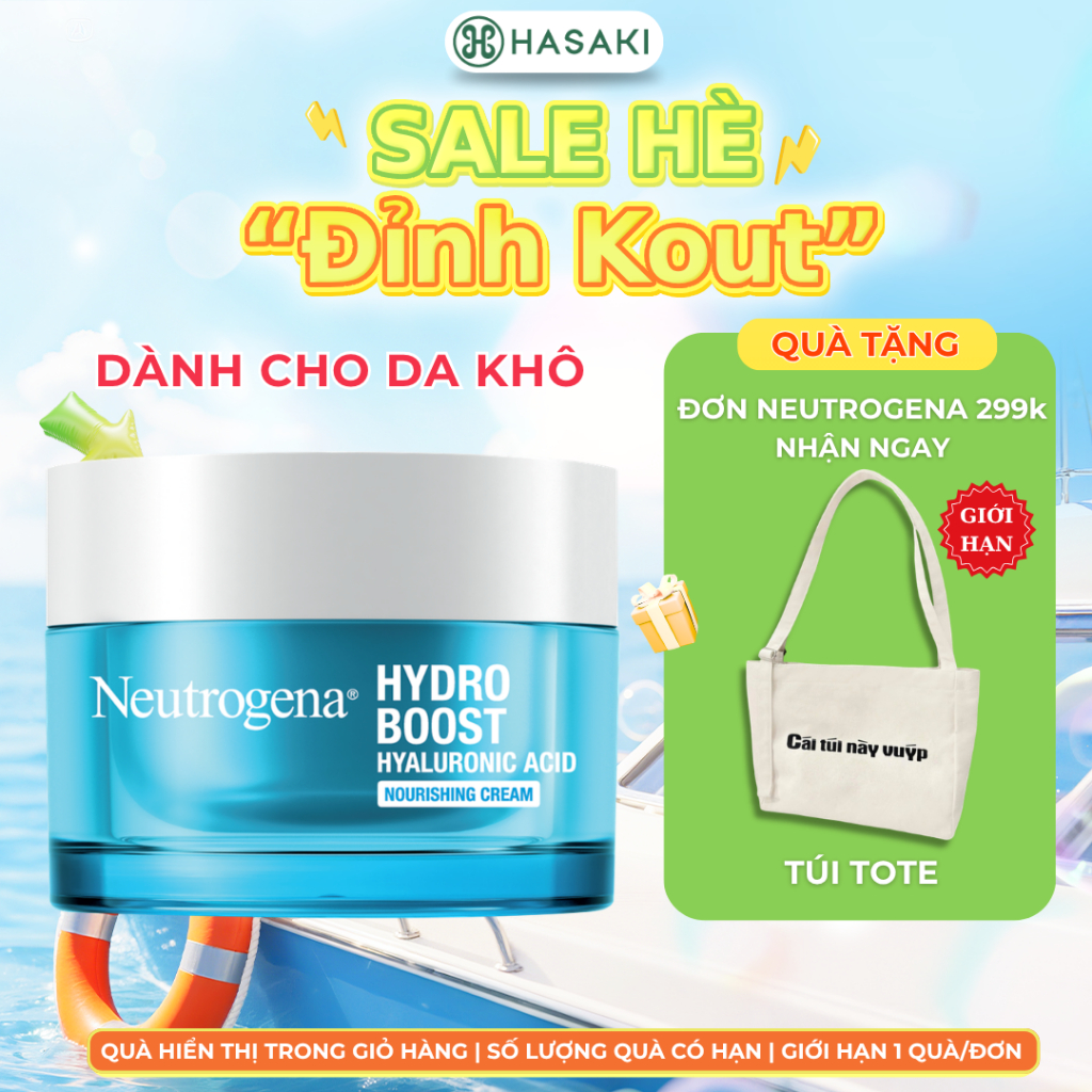Kem Dưỡng Cấp Ẩm Cho Da Khô Neutrogena Hydro Boost Hyaluronic Acid Nourishing Cream 50G
