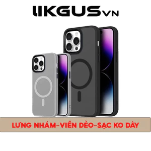Ốp Lưng Nhám Chống Vân Hỗ Trợ Sạc Từ Tính Chính Hãng LikgusVn Dùng Cho IP11-12-13-14-15-16-17-Promax