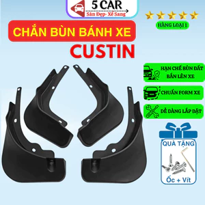 Chắn Bùn xe Hyundai Custin 2023-NAY - Bộ 4 tấm Ngăn bùn đất bắn lên xe, Tặng Kèm ốc vít