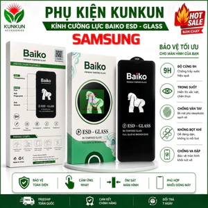 Kính Cường Lực Samsung A05 A05s A06 A14 A15 A16 - Full Keo 9H -Trong Suốt HD - Chống Trầy-Full Màn Baiko