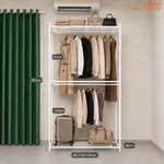 [ Kho sào kệ cho shop] Giá kê treo quần áo 2 tầng xào, 3 tầng kệ. Khung xào sắt treo quần áo sơn tĩnh điện VNS-024 — ảnh 8
