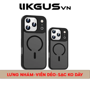 Ốp Lưng LikgusVn Magnetic MATE Nhám Sạc Không Dây Từ Tính Cho IP11-12-13-14-15-16-17-Pro-Plus-Promax
