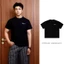 CLASSIC - ÁO THUN XƯỢC LOGO THIÊU - FROM RAGULAR FIT 230GSM - BLACK