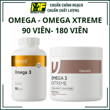 Ostrovit Omega 3, Omega 3 Xtreme 90- 180 viên- Viên uống bổ sung dầu cá, EPA/ DHA, tốt cho sức khỏe, nhập khẩu Ba Lan