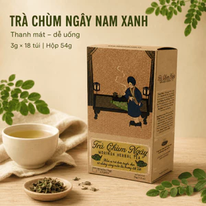 Hộp Trà Túi Lọc Nam Xanh, Trà Chùm Ngây, Thanh Mát, Không Gây Mất Ngủ, 3g x 18 Túi/ Hộp 54g