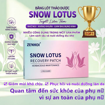 Băng Vệ Sinh Thảo Dược Snow Lotus chính hãng160mm 2 Miếng - chứa 14 chiết xuất thảo dược tự nhiên