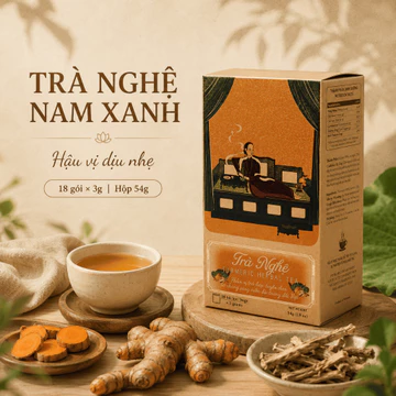 Hộp Trà Túi Lọc Nam Xanh, Trà Nghệ, Hậu Vị Dịu Nhẹ, Hỗ Trợ Tiêu Hóa, 18 Gói x 3g/Hộp 54g