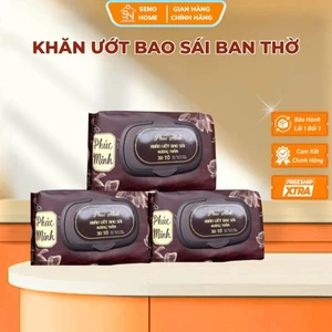 Thùng 10 Gói Khăn Ướt Lau Ban Thờ Phúc Minh, Khăn Ướt Bao Sái Hương Vị Trầm Tự Nhiên