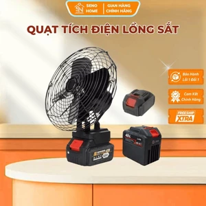Quạt Tích Điện Lồng Sắt Pin MAKITA, Sử Dụng 4-10h, Làm Mát Cực Nhanh Dùng Được Cho Mọi Trường Hợp SENOHOME