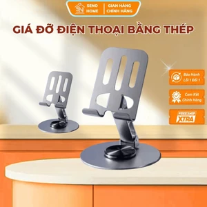 ✅️COMBO 2 Giá Đỡ Điện Thoại Máy Tính Bảng Để Bàn Kim Loại Xoay 360, Chắc Chắn Có Thể Gấp Gọn SENOHOME