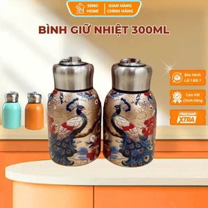 Bình Giữ Nhiệt Mini 300ml Thép Không Gỉ SU304 Thiết Kế Nhỏ Gọn Cách Nhiệt Kép Dễ Mang Theo Nhiều Màu Sắc SENO HOME