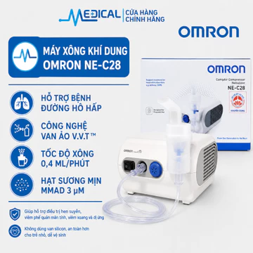 Máy xông mũi họng, khí dung OMRON NEC28 bảo hành 2 năm chính hãng MEDICAL