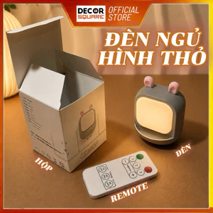 Đèn ngủ thông minh hình thỏ dễ thương, remote điều khiển, decor phòng ngủ, quà tặng giáng sinh