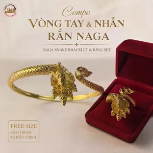 Bộ Vòng Tay Và Nhẫn Hình Rắn Thiết Kế Tự Điều Chỉnh Tạo Điểm Nhấn Tự Tin Khi Giao Tiếp