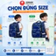 Balo chống gù học viên cấp 1 ZMCG-40 Cặp sách tiểu học chống nước, cặp chống gù cho bé trai, bé gái