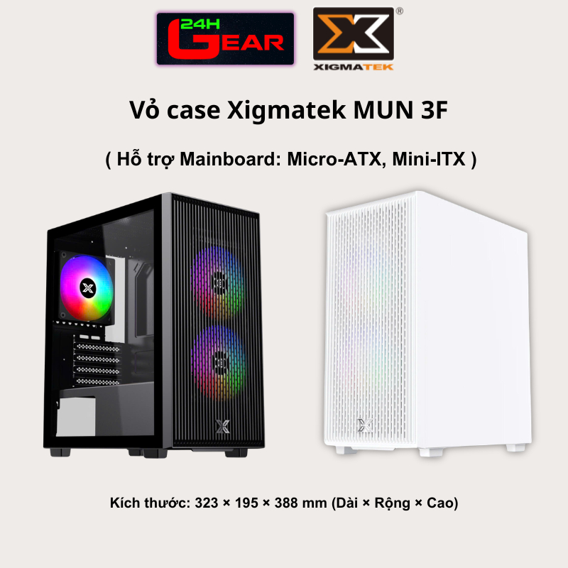 vỏ Case Xigmatek AMUN 3F ARTIC - EN90540 (Hỗ trợ Main: Micro-ATX, Mini-ITX) | BigBuy360 - bigbuy360.vn