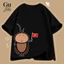 Áo thun Unisex in hình Con Gián Cầm Lá Cờ cool ngầu cho Bé Trai, Bé Gái và Nam Nữ - Gu Hà I H68