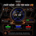 Máy Lọc Không Khí Ô Tô Micar HEPA 13 - Khử Mùi Lọc Bụi Mịn, Tạo Ion Âm Diệt Khuẩn,Chống Say Xe Hơi — ảnh 7