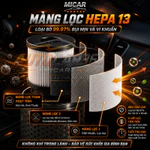 Máy Lọc Không Khí Ô Tô Micar HEPA 13 - Khử Mùi Lọc Bụi Mịn, Tạo Ion Âm Diệt Khuẩn,Chống Say Xe Hơi — ảnh 4