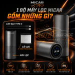 Máy Lọc Không Khí Ô Tô Micar HEPA 13 - Khử Mùi Lọc Bụi Mịn, Tạo Ion Âm Diệt Khuẩn,Chống Say Xe Hơi — ảnh 8