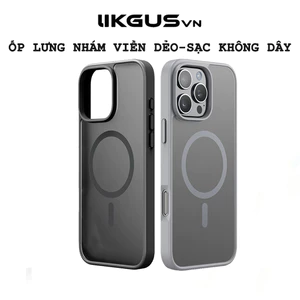 Ốp Lưng LikgusVN Lưng Nhám Viền Màu Cho iP 11 13 14 15 16 17 Pro Max Plus – Hỗ Trợ Sạc Từ – Chống Vân