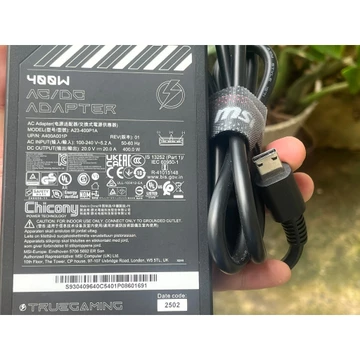 sạc Laptop Gaming MSI Chicony 400W ( 20V – 20A ) Chân USB Hàng cũ , zin bóc máy – Chính Hãng ADP-400CB B A23-400P1A