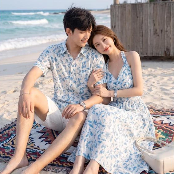 Đồ đôi đi biển nam nữ, áo đôi đi biển, set đôi đi biển đẹp chụp hình cưới phong cách trẻ trẻ trung couple shop